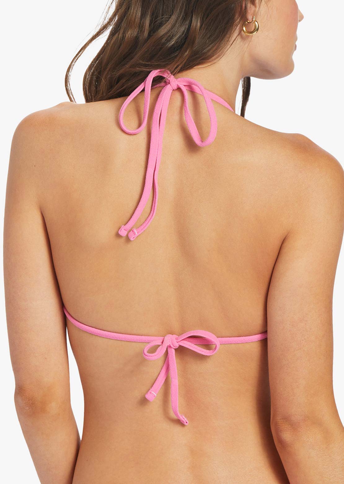 Roxy Women&#39;s Hawaiian Heat Elong Triangle Bikini Top Shocking Pink