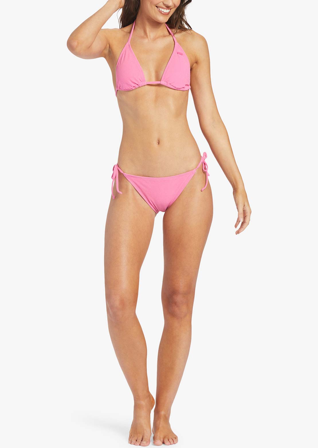 Roxy Women&#39;s Hawaiian Heat Elong Triangle Bikini Top Shocking Pink