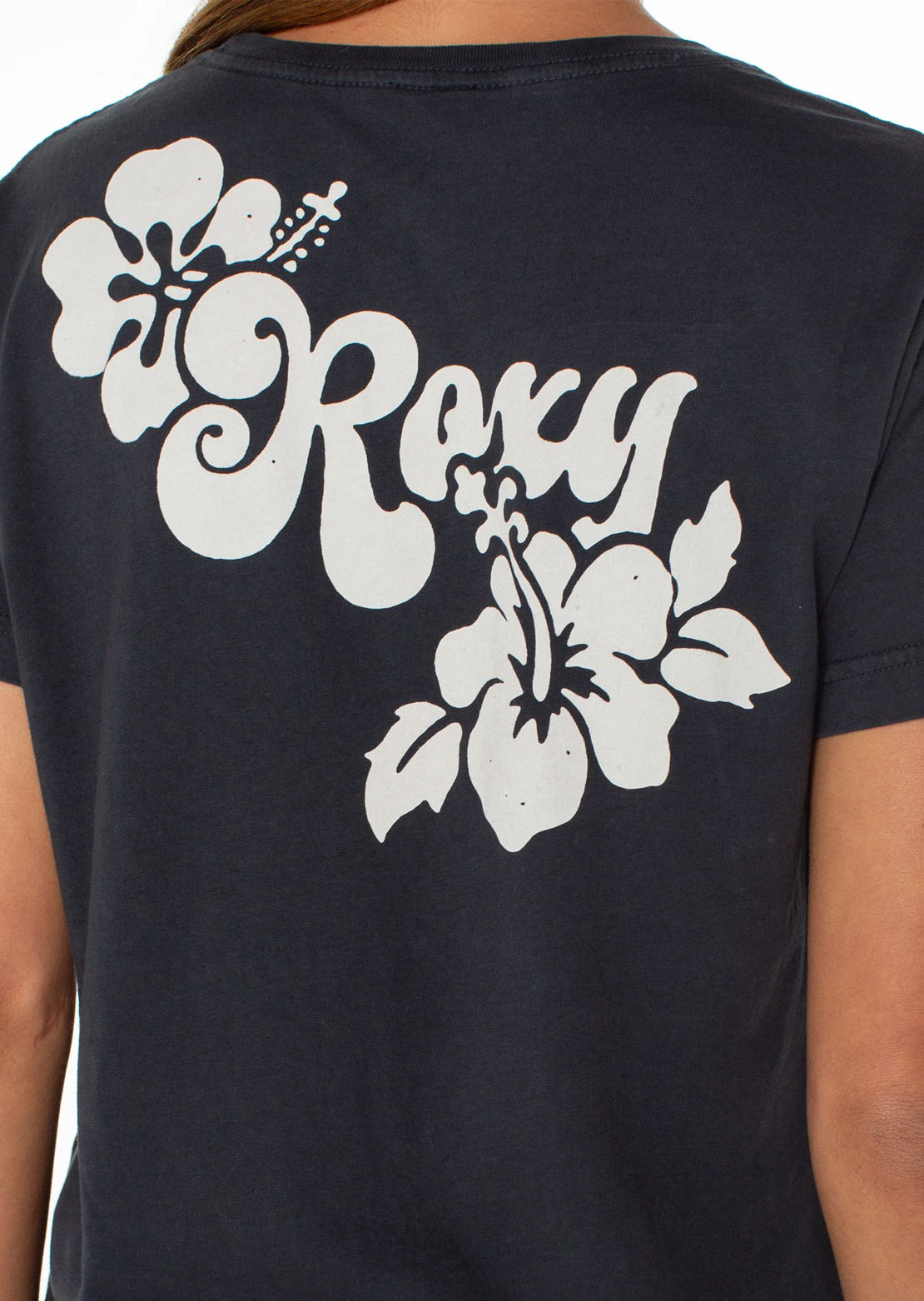 Roxy Women's Hibiscus View BFC T-Shirt Phantom Hibscus View