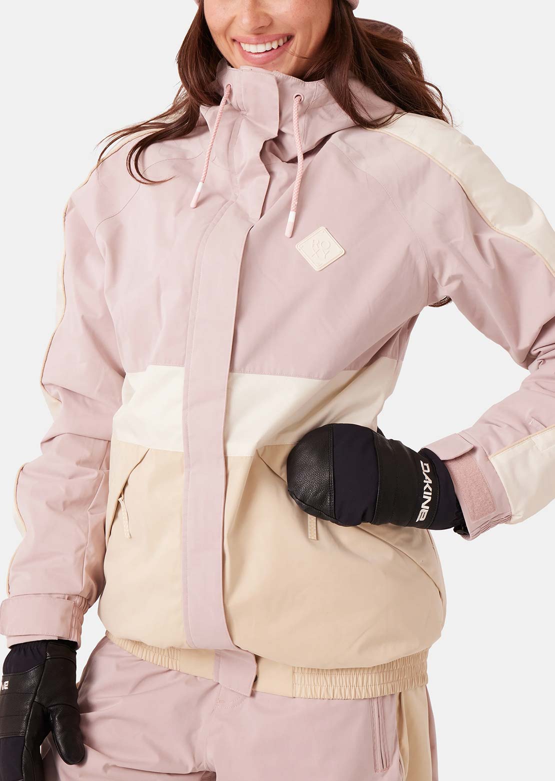 Roxy Women's Highridge Hoody Jacket Rose Combo