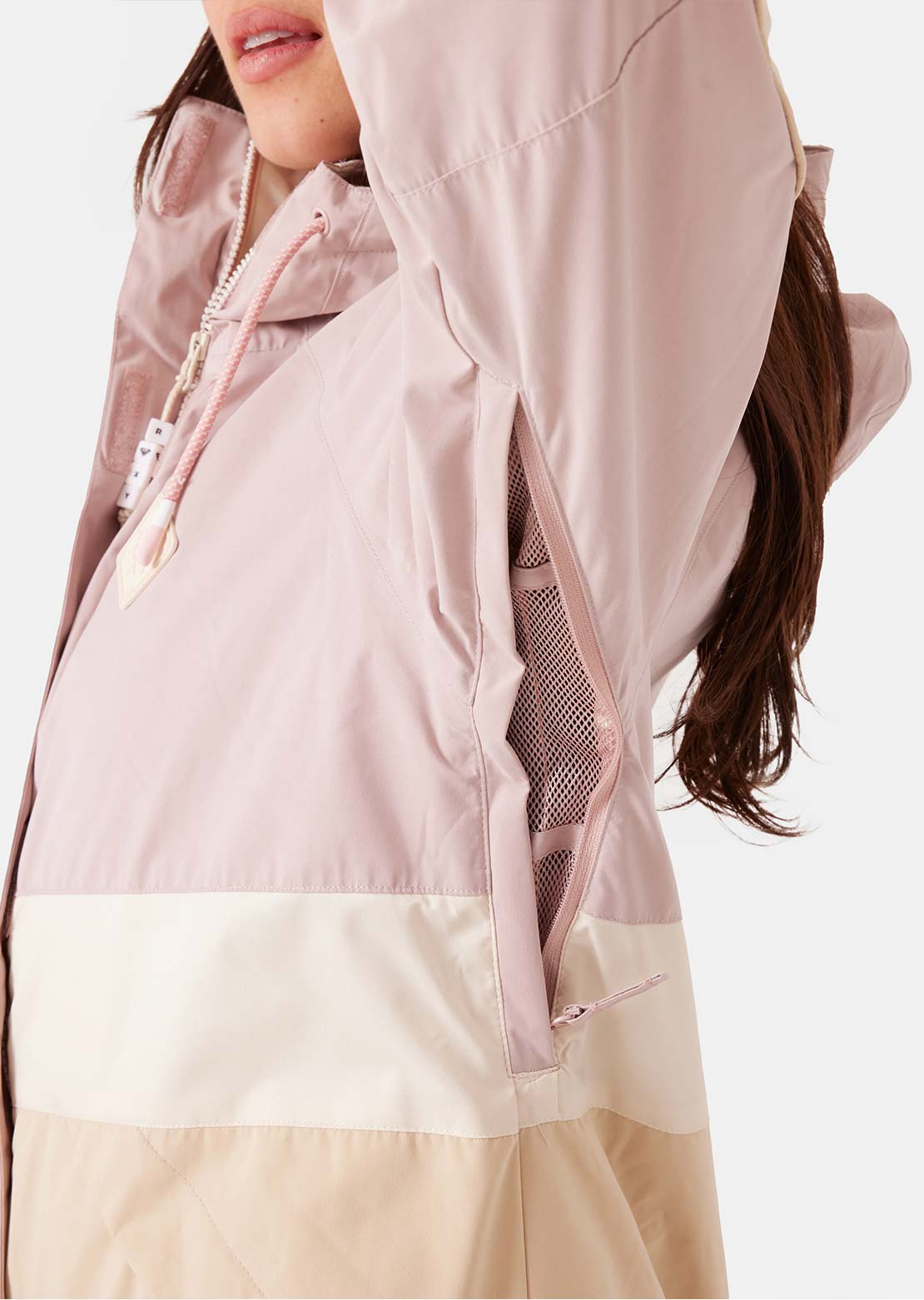 Roxy Women's Highridge Hoody Jacket Rose Combo