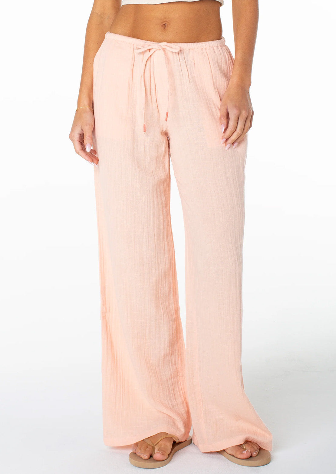 Roxy Women's Iyla Pants Tropical Peach Solid