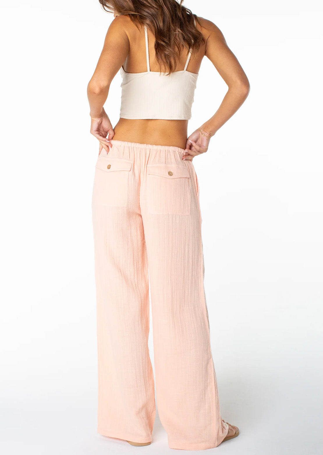 Roxy Women's Iyla Pants Tropical Peach Solid