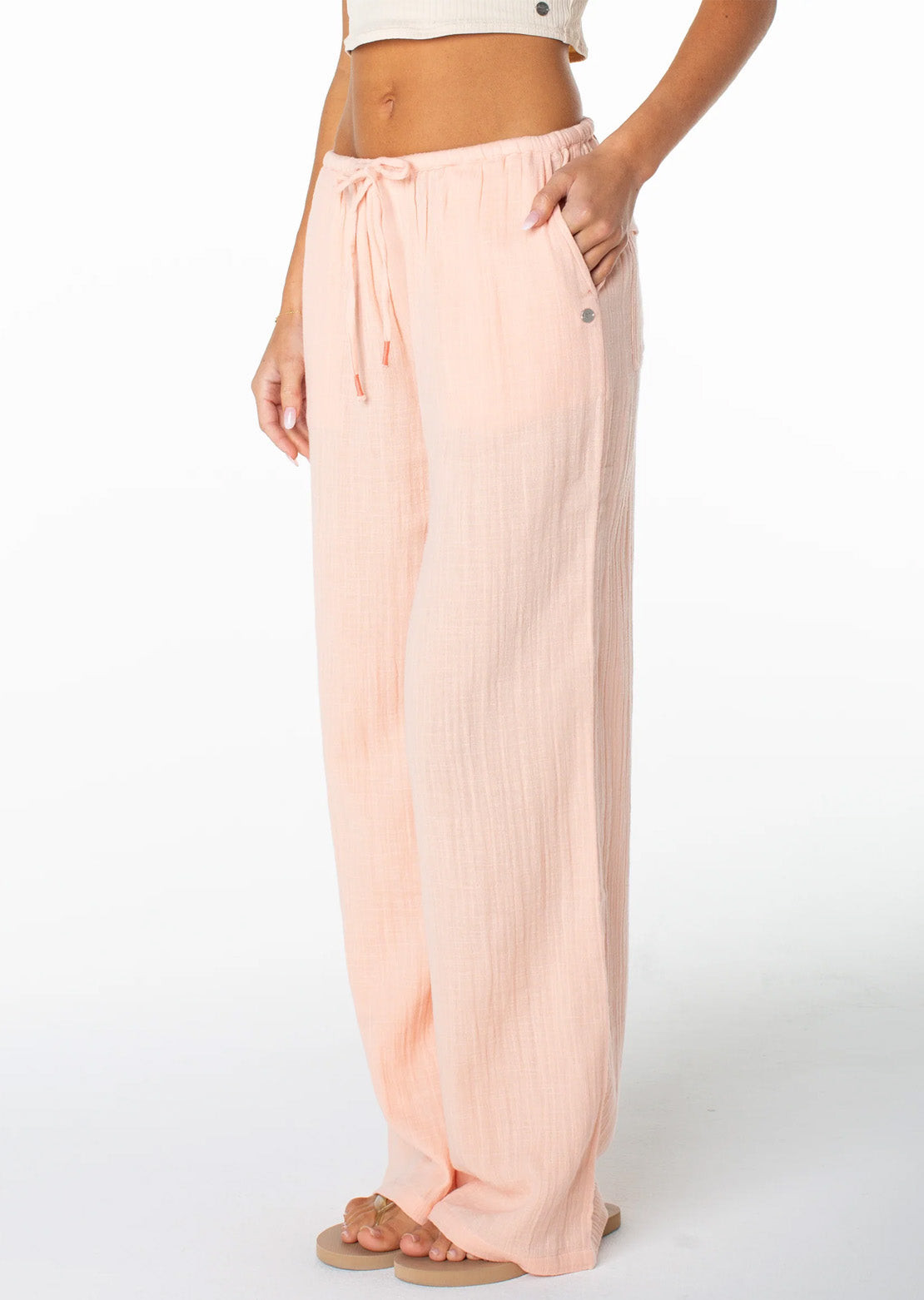 Roxy Women's Iyla Pants Tropical Peach Solid