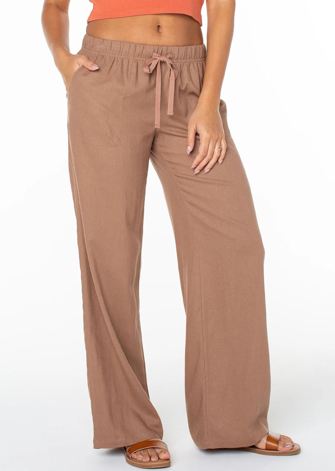 Roxy Women's Lagoon Pants Brownie Solid