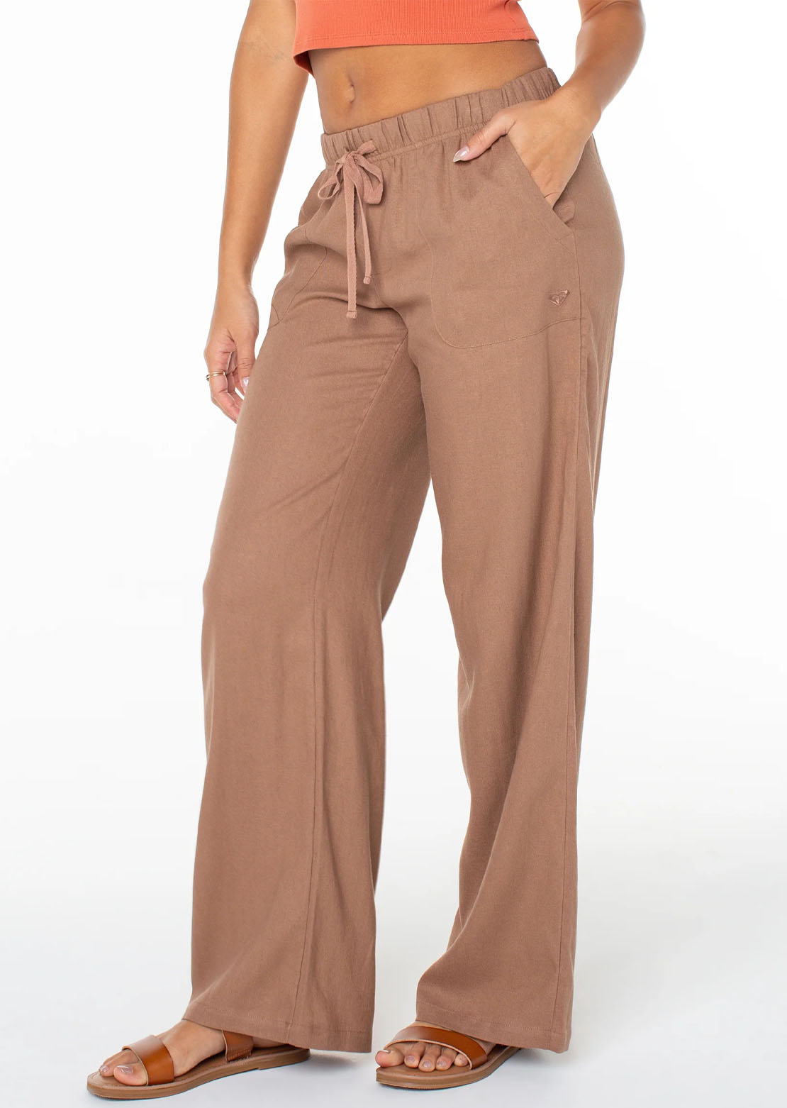 Roxy Women's Lagoon Pants Brownie Solid