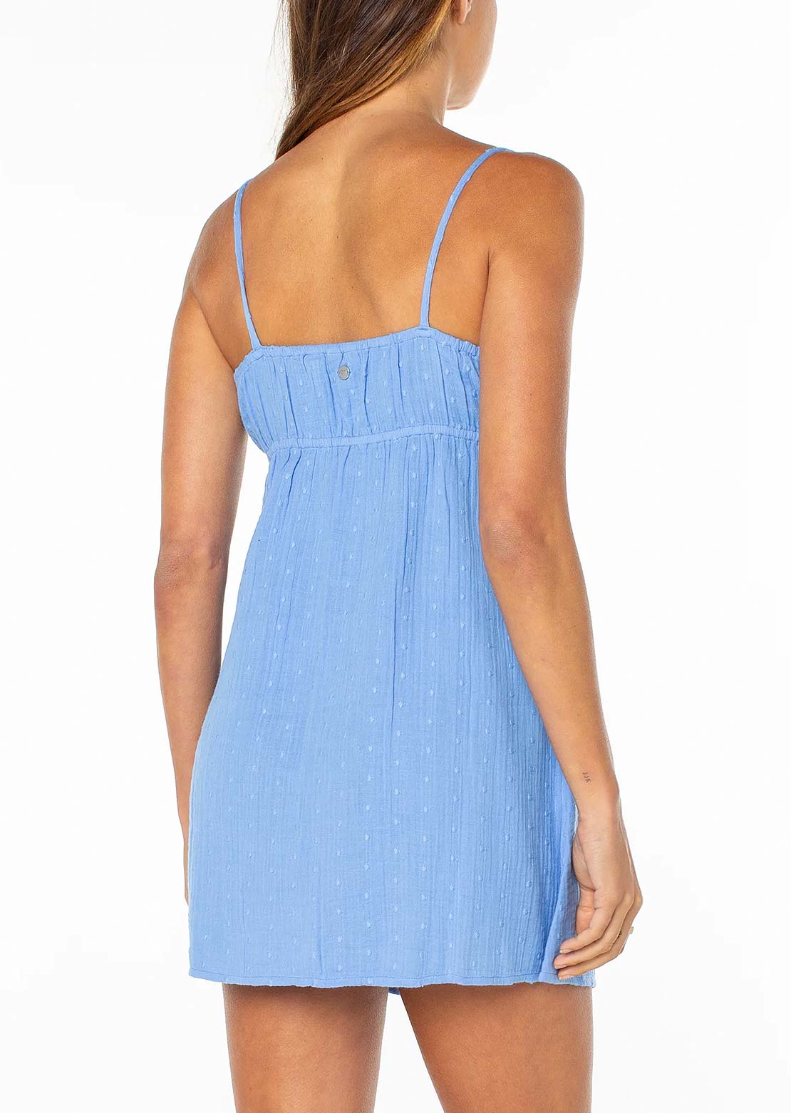 Roxy Women's Late Night Mini Dress Cornflower Blue Solid