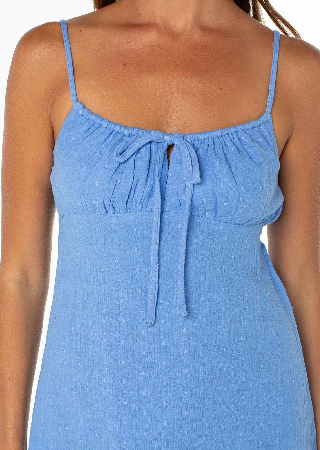 Roxy Women's Late Night Mini Dress Cornflower Blue Solid
