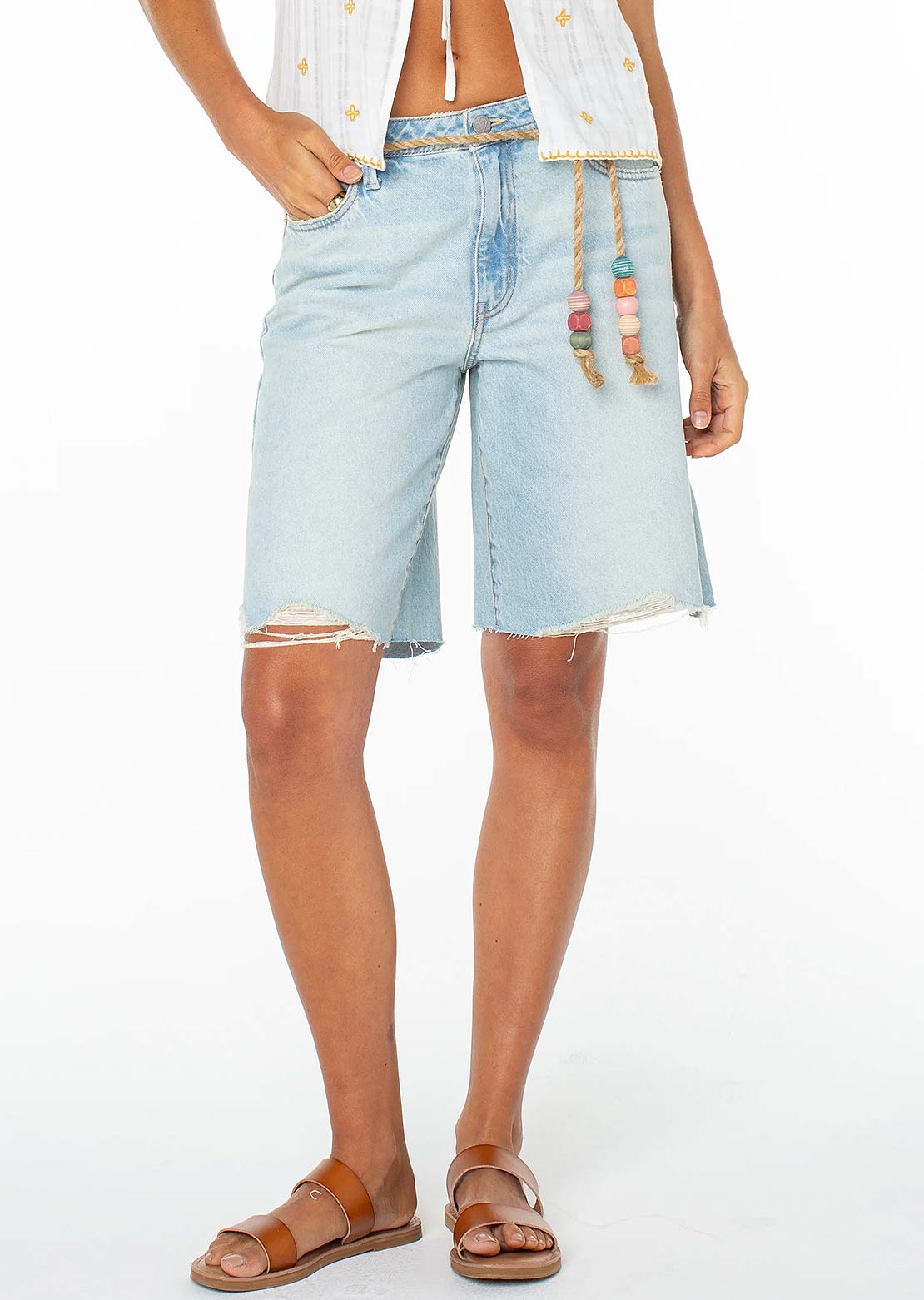 Roxy Women's Message In A Bottle Shorts Em-ocean-al Demin Wash