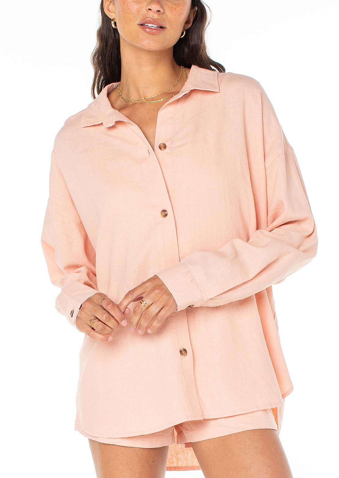 Roxy Women's Morning Time Top Rose Cloud Solid