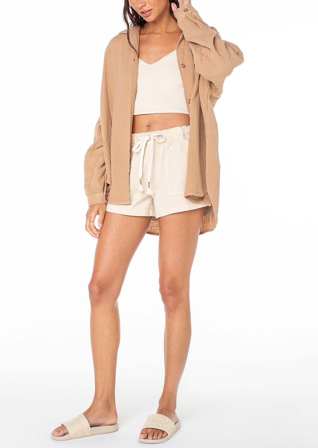 Roxy Women's Morning Time Top Praline Solid