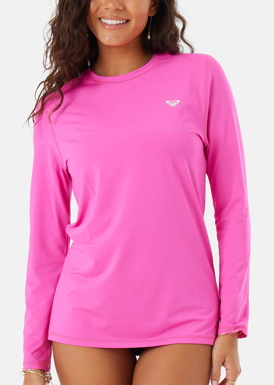 Roxy Women's New Enjoy Waves Lycra Longsleeve Maui Pink