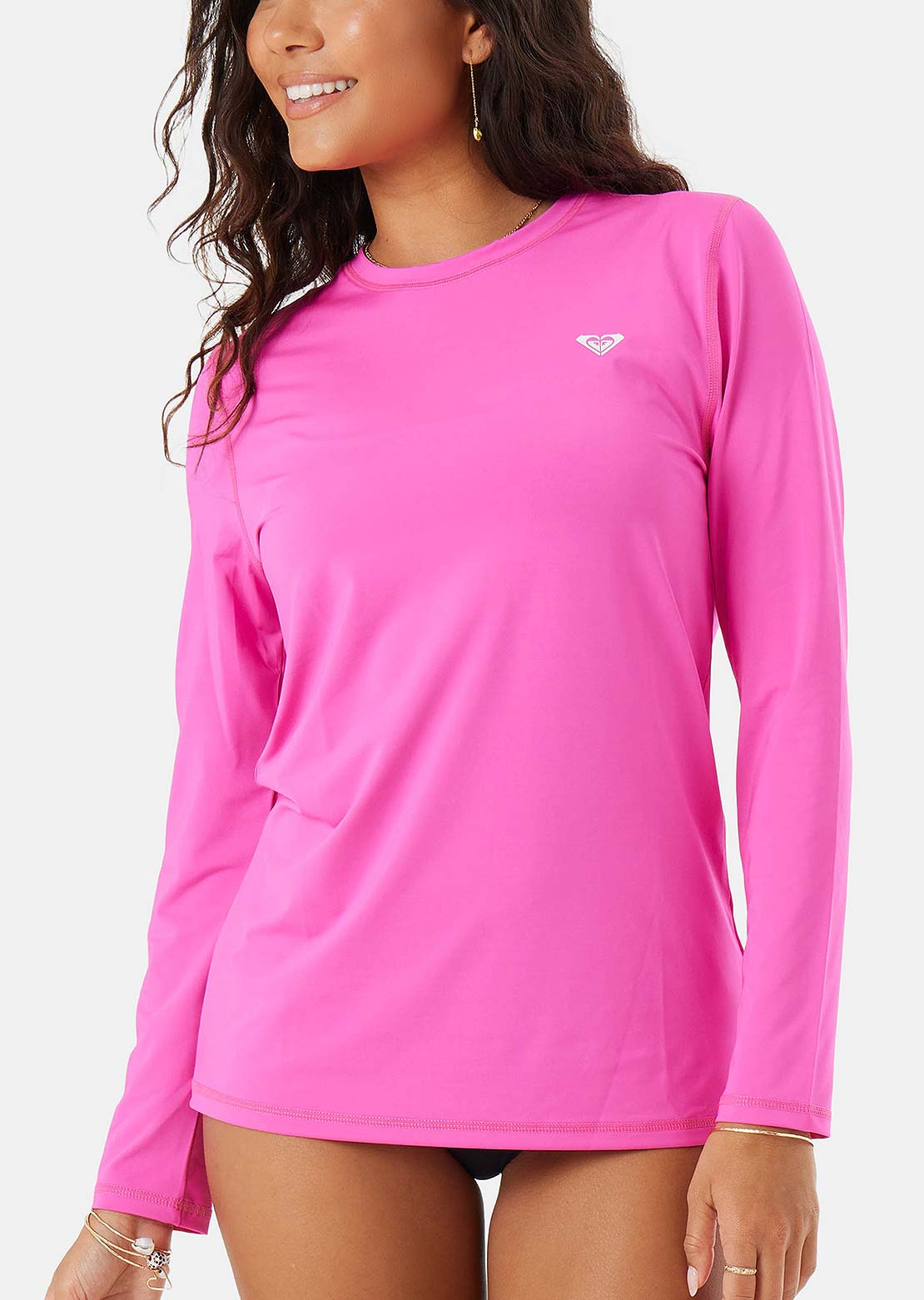 Roxy Women's New Enjoy Waves Lycra Longsleeve Maui Pink