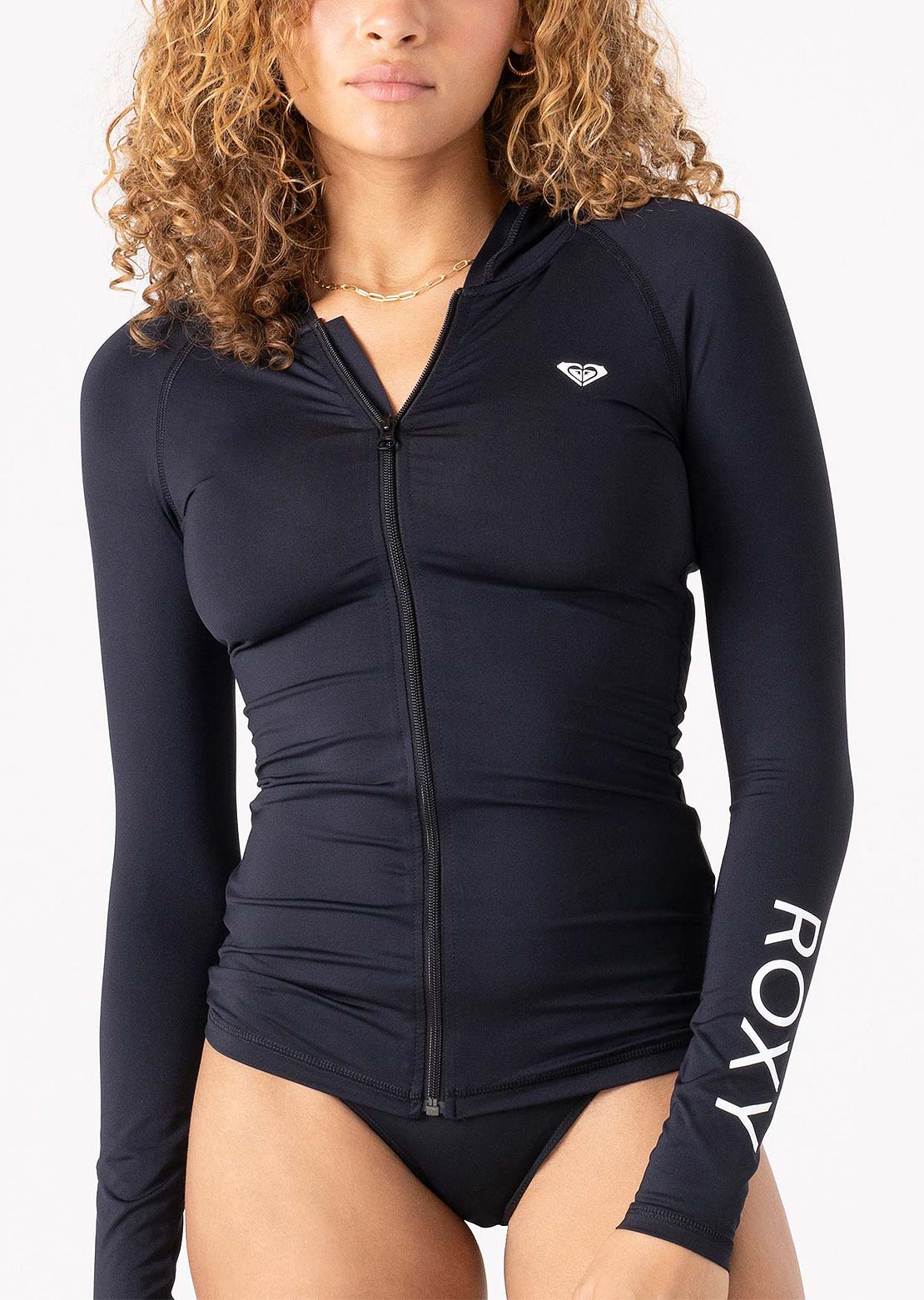 Roxy Women's New Essentials Zipped Hood Anthracite