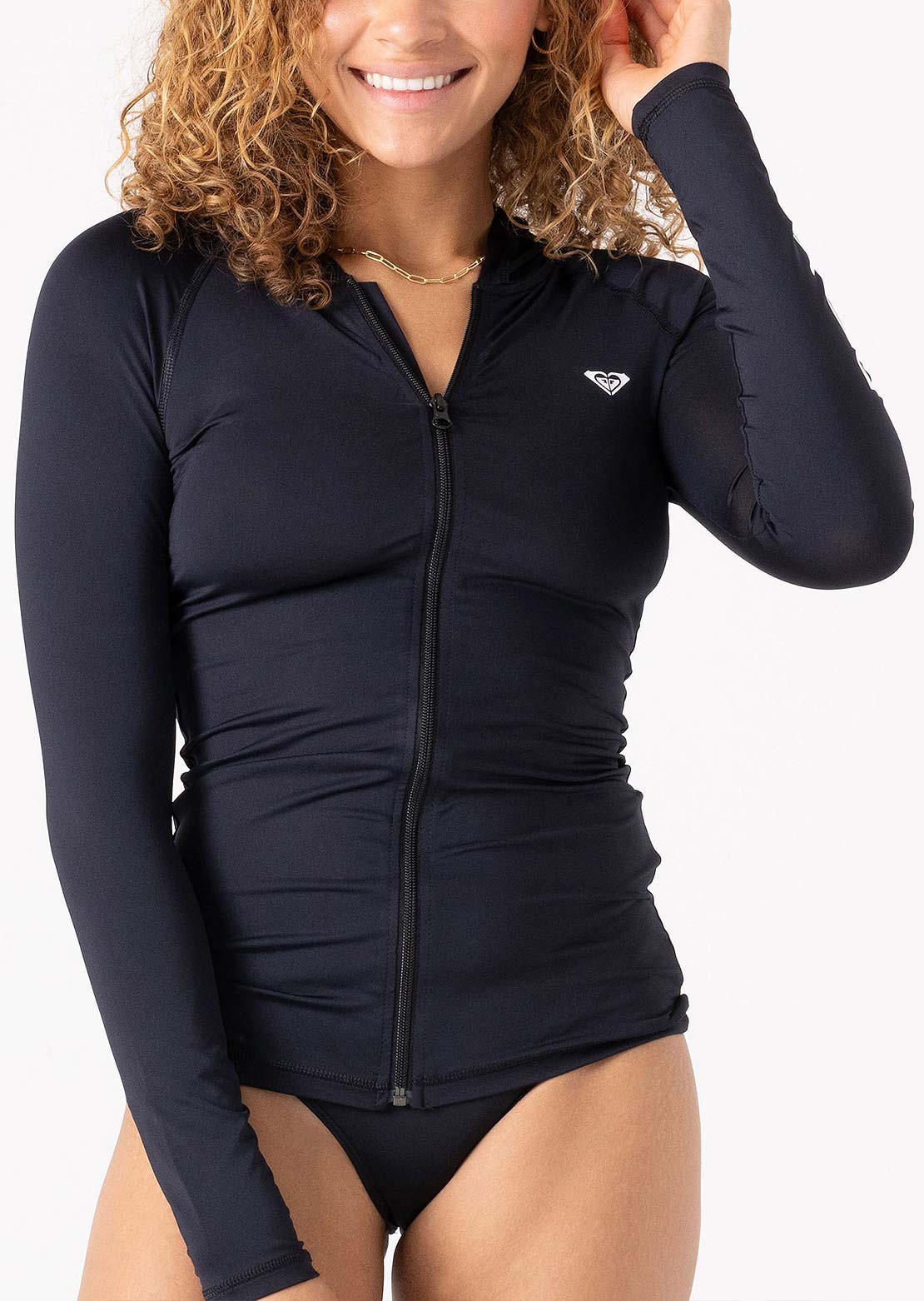 Roxy Women's New Essentials Zipped Hood Anthracite