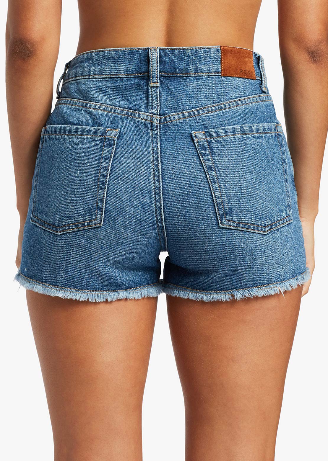 Roxy Women's New Swell Denim Shorts Medium Blue