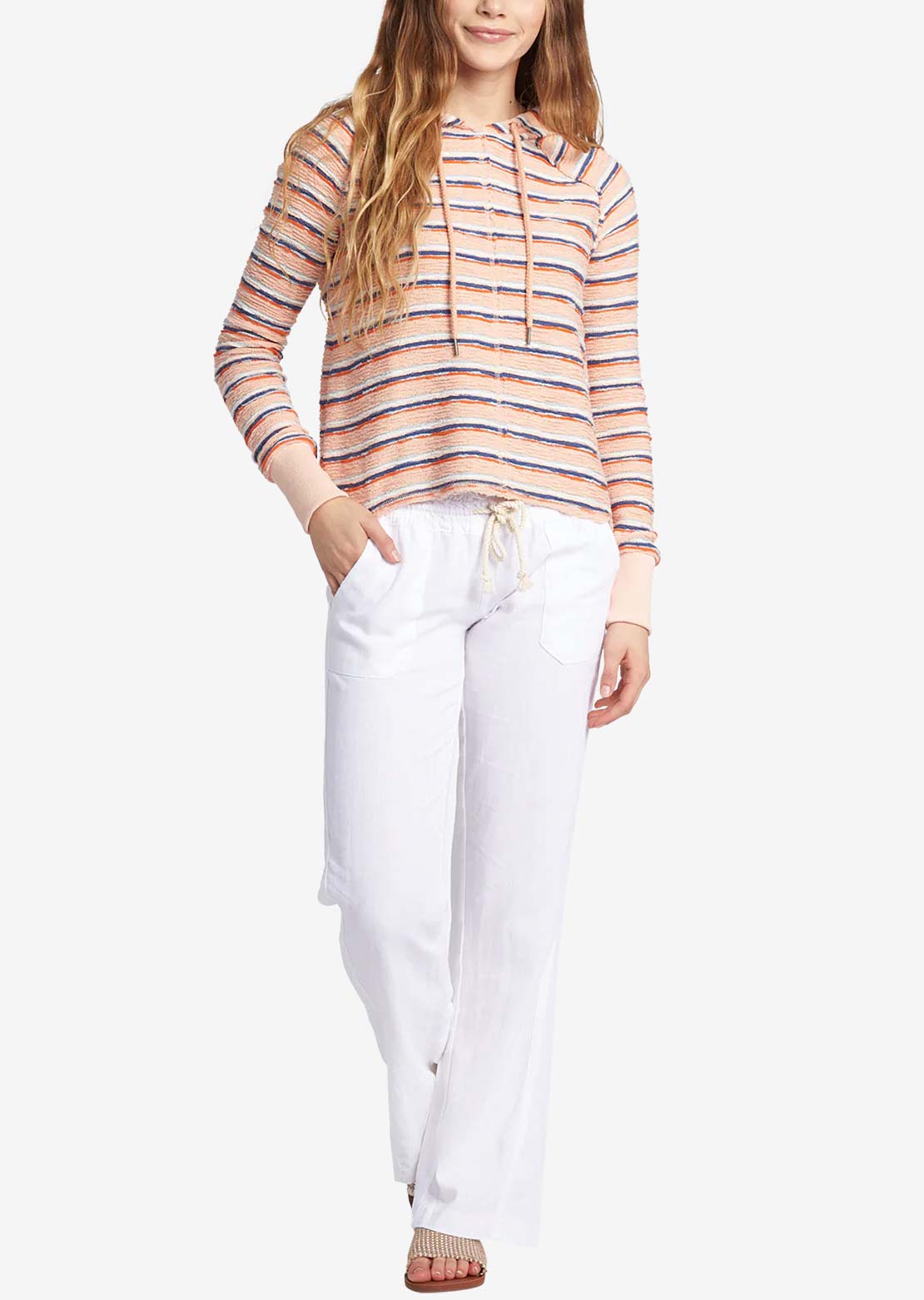 Roxy Women's Oceanside Pants Sea Salt Solid