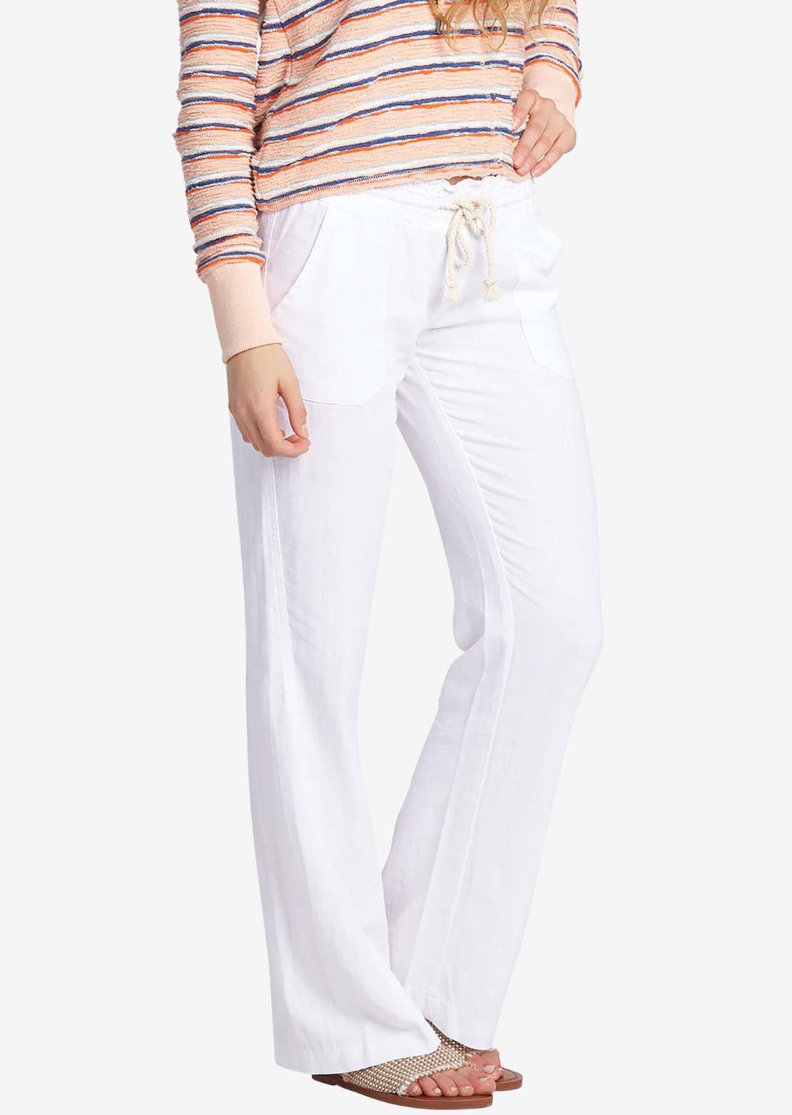 Roxy Women's Oceanside Pants Sea Salt Solid