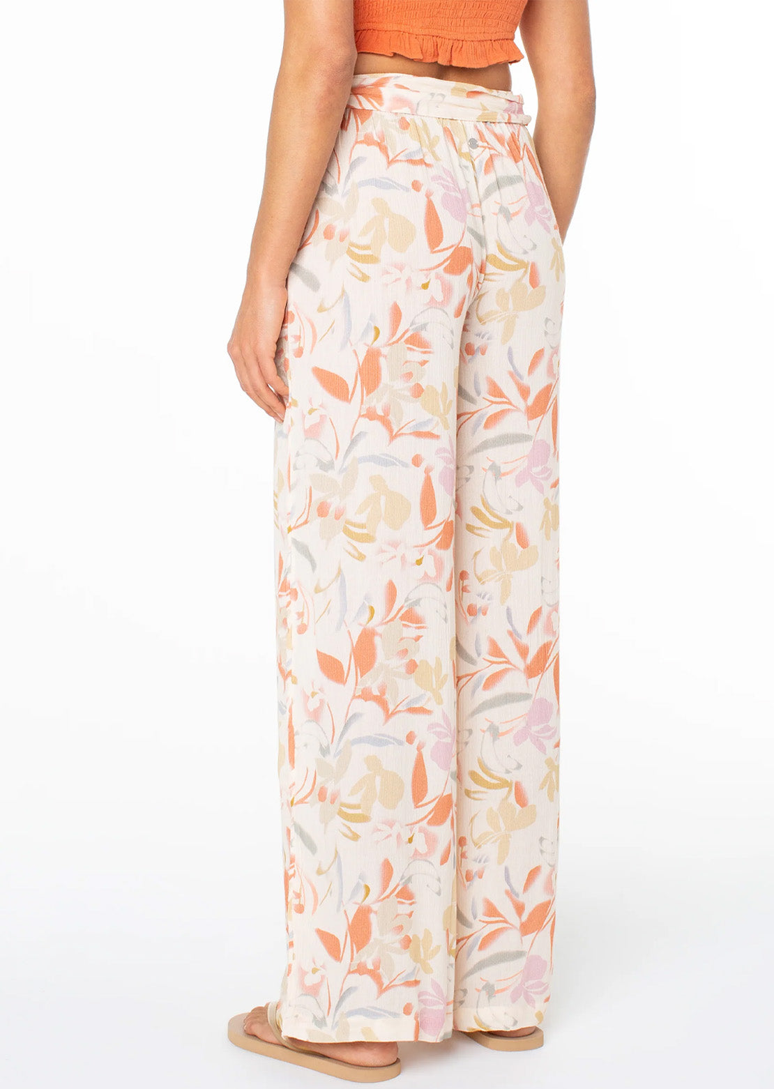 Roxy Women's On The Road Pants Parchment Fleeting Bloom
