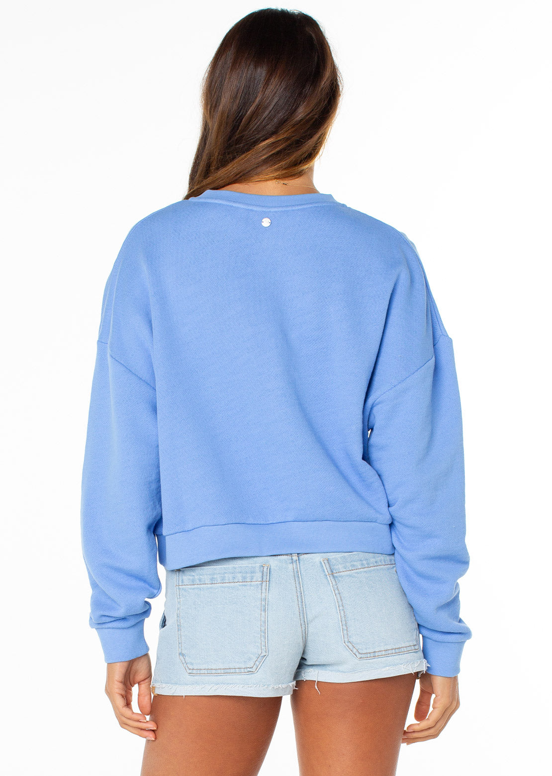 Roxy Women's Overcast Fleece Top Cornflower Blue Solid