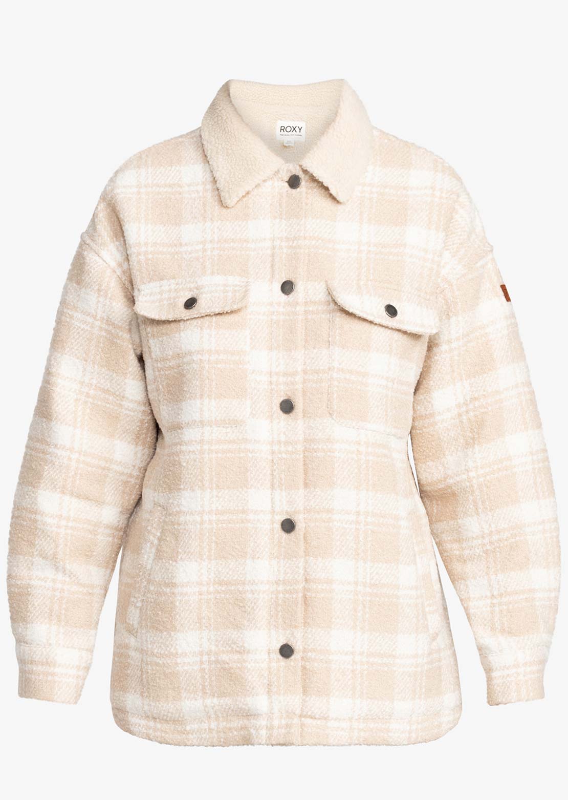 Roxy Women&#39;s Passage Of Time Jacket Tapioca Swell Check