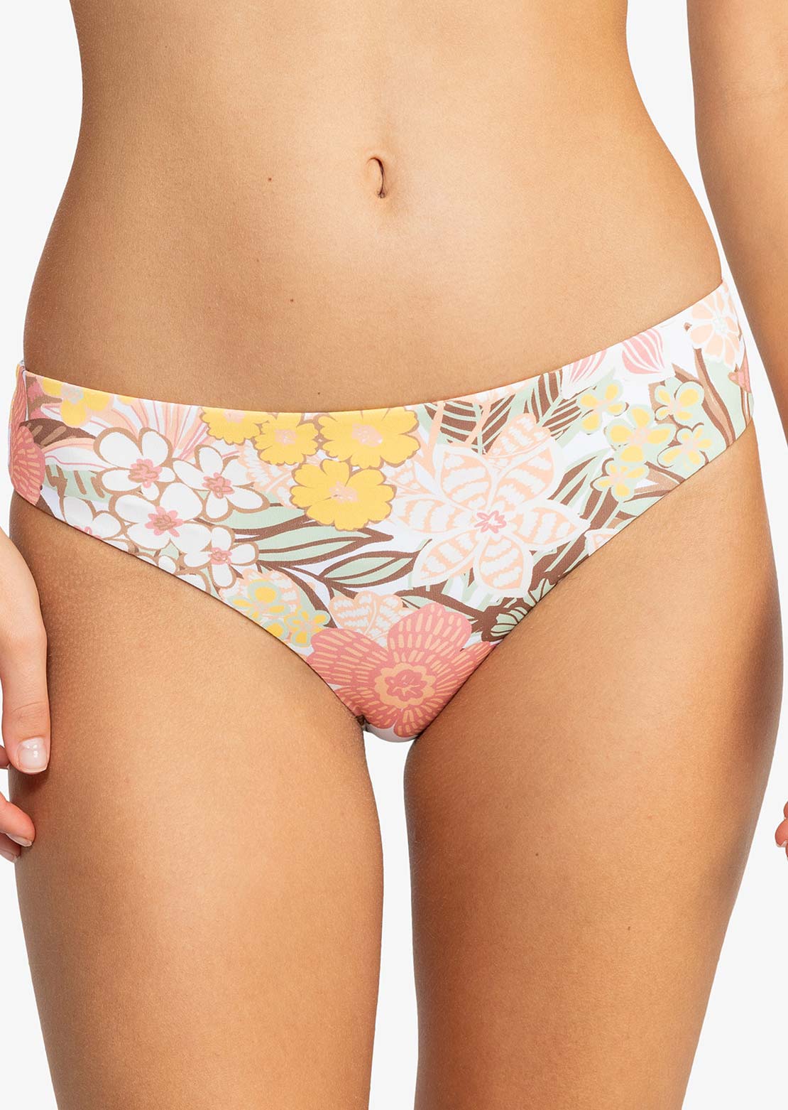 Roxy Women's Playa Paradise Hipster Bikini Bottom White Viva La Vida