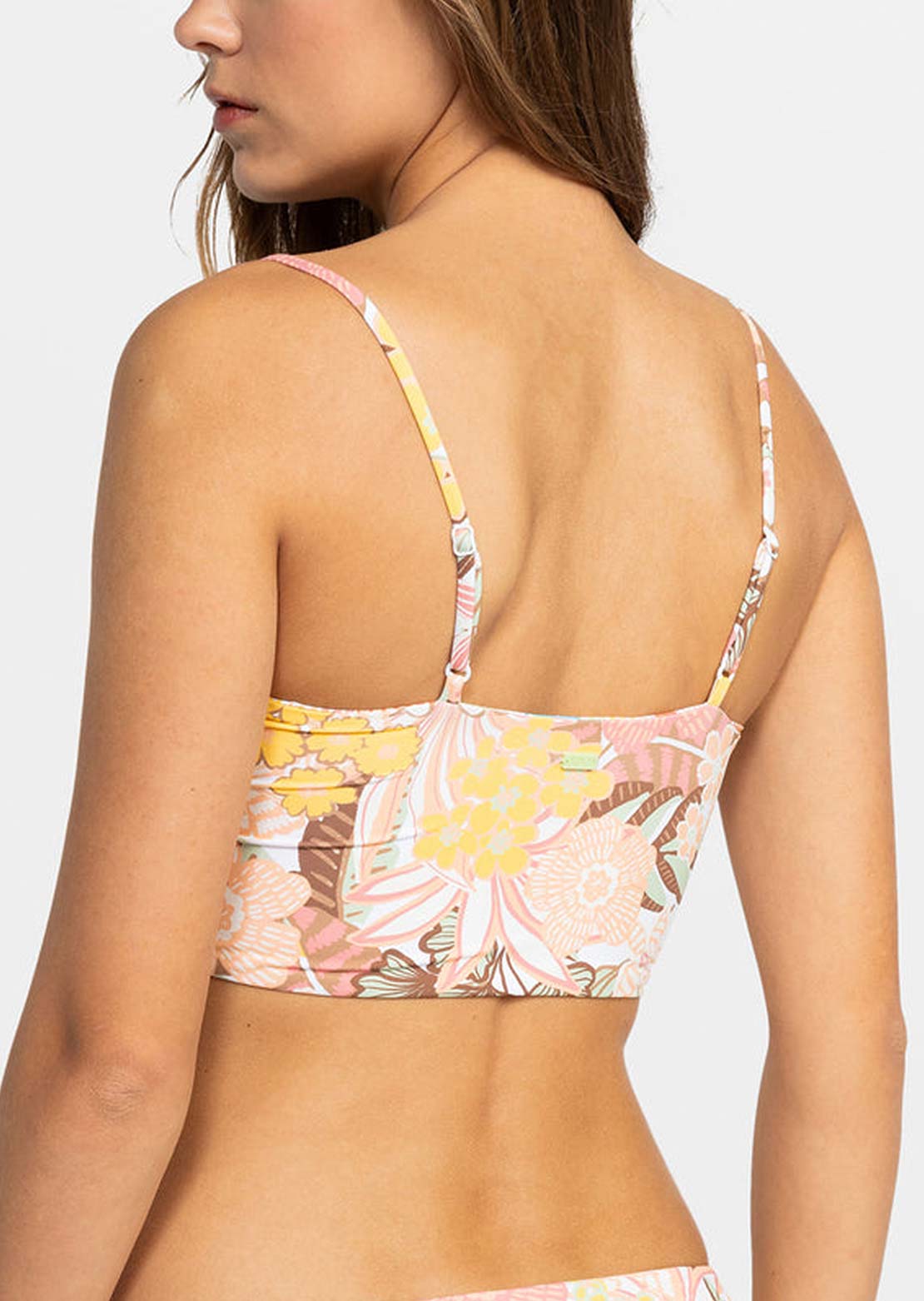 Roxy Women&#39;s Playa Paradise Tank Bikini Top White Viva La Vida