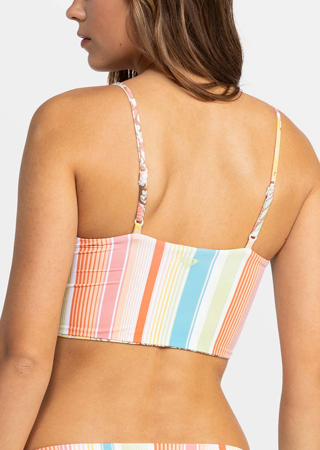 Roxy Women&#39;s Playa Paradise Tank Bikini Top White Viva La Vida