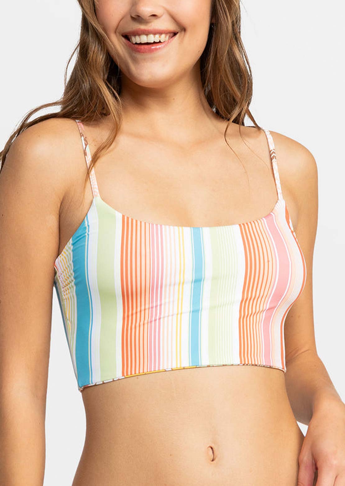 Roxy Women&#39;s Playa Paradise Tank Bikini Top White Viva La Vida