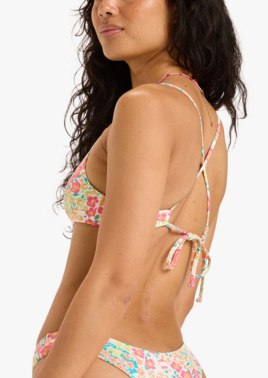 Roxy Women&#39;s Pt Beach Classics Mini Tikitri Bikini Top Playa Amor