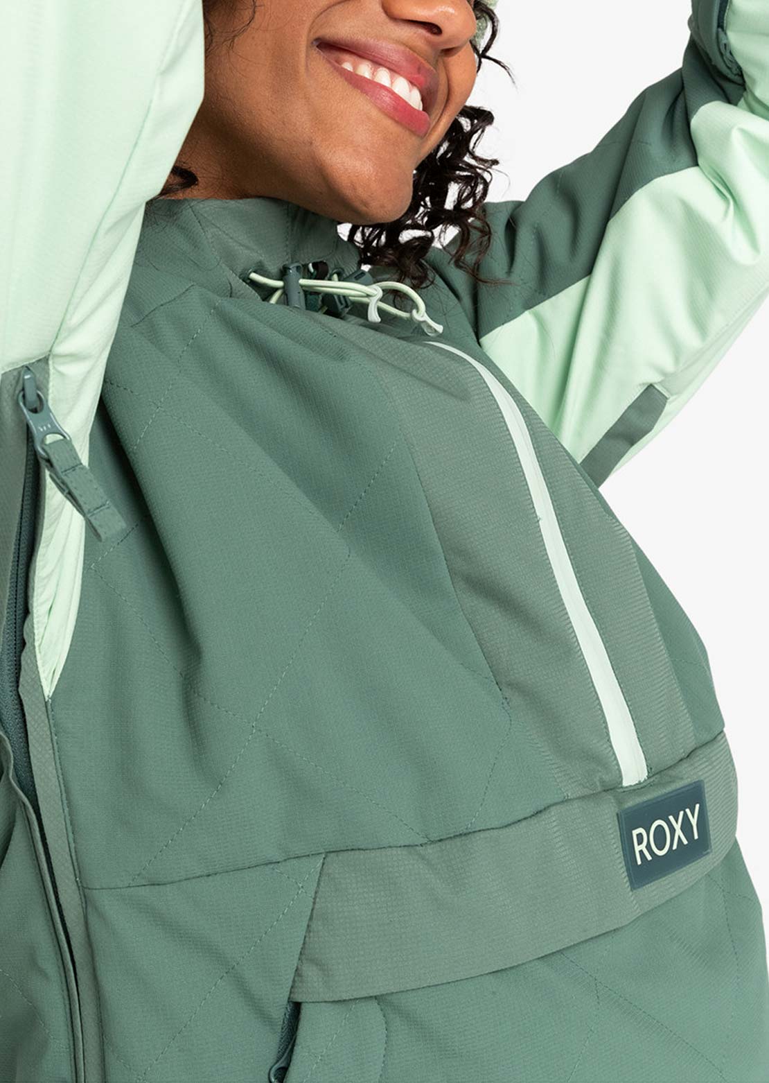 Roxy Women&#39;s Radiant Lines Overhead Jacket Dark Forest