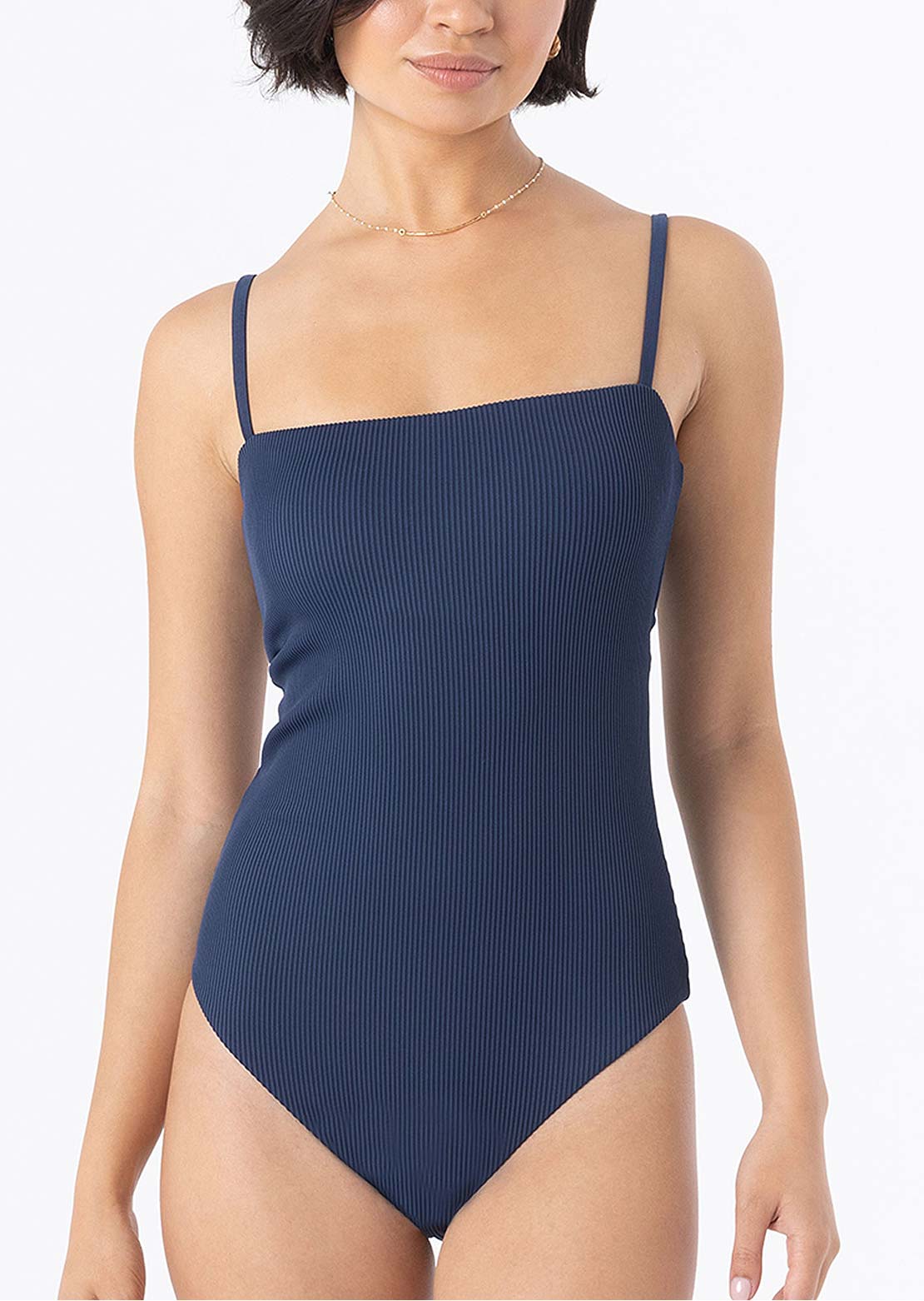 Roxy Women's Rib Love Bandeau 1-pc Mod Mood Indigo