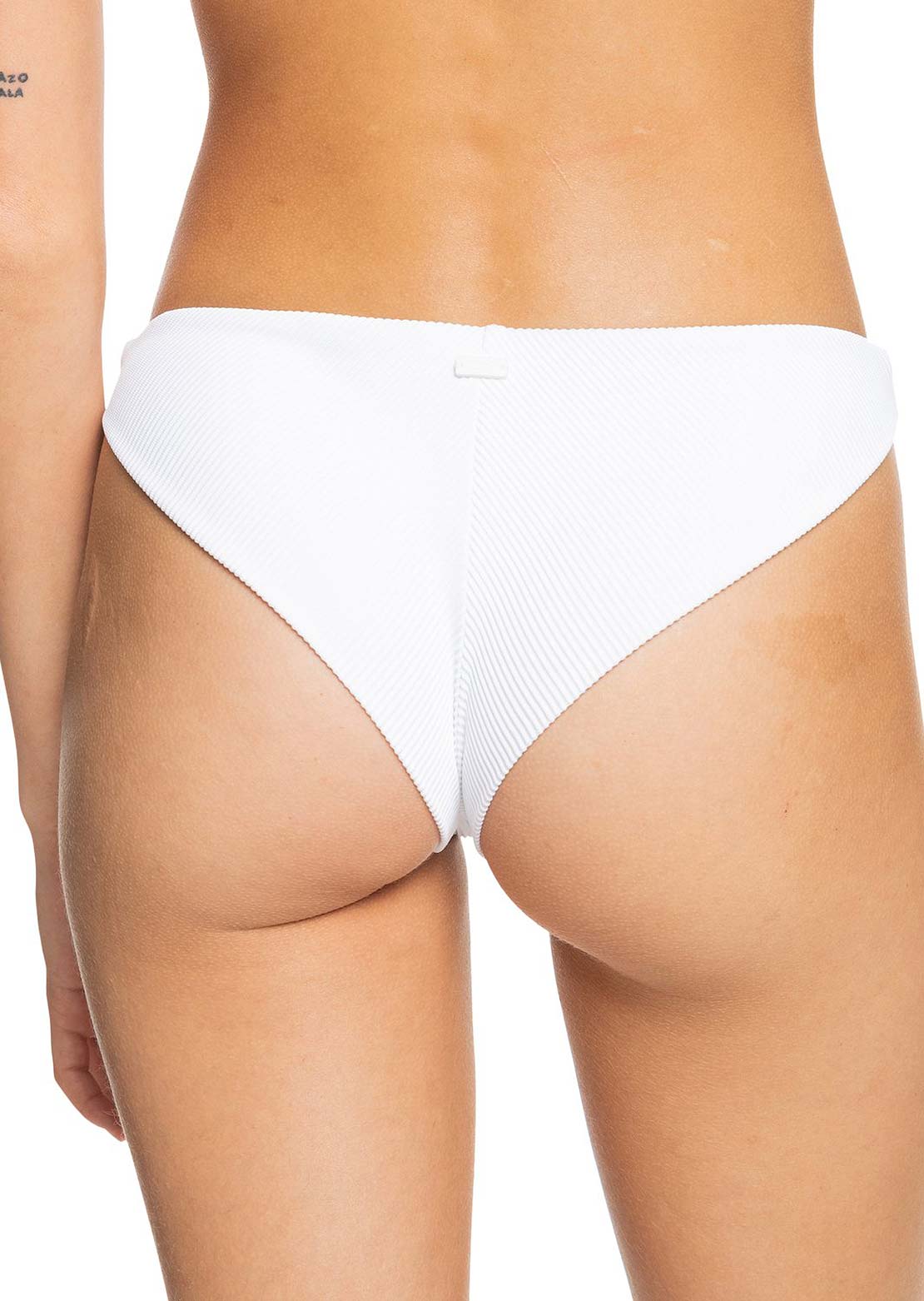 Roxy Women&#39;s Rib Love The Baja Bikini Bottom Bright White