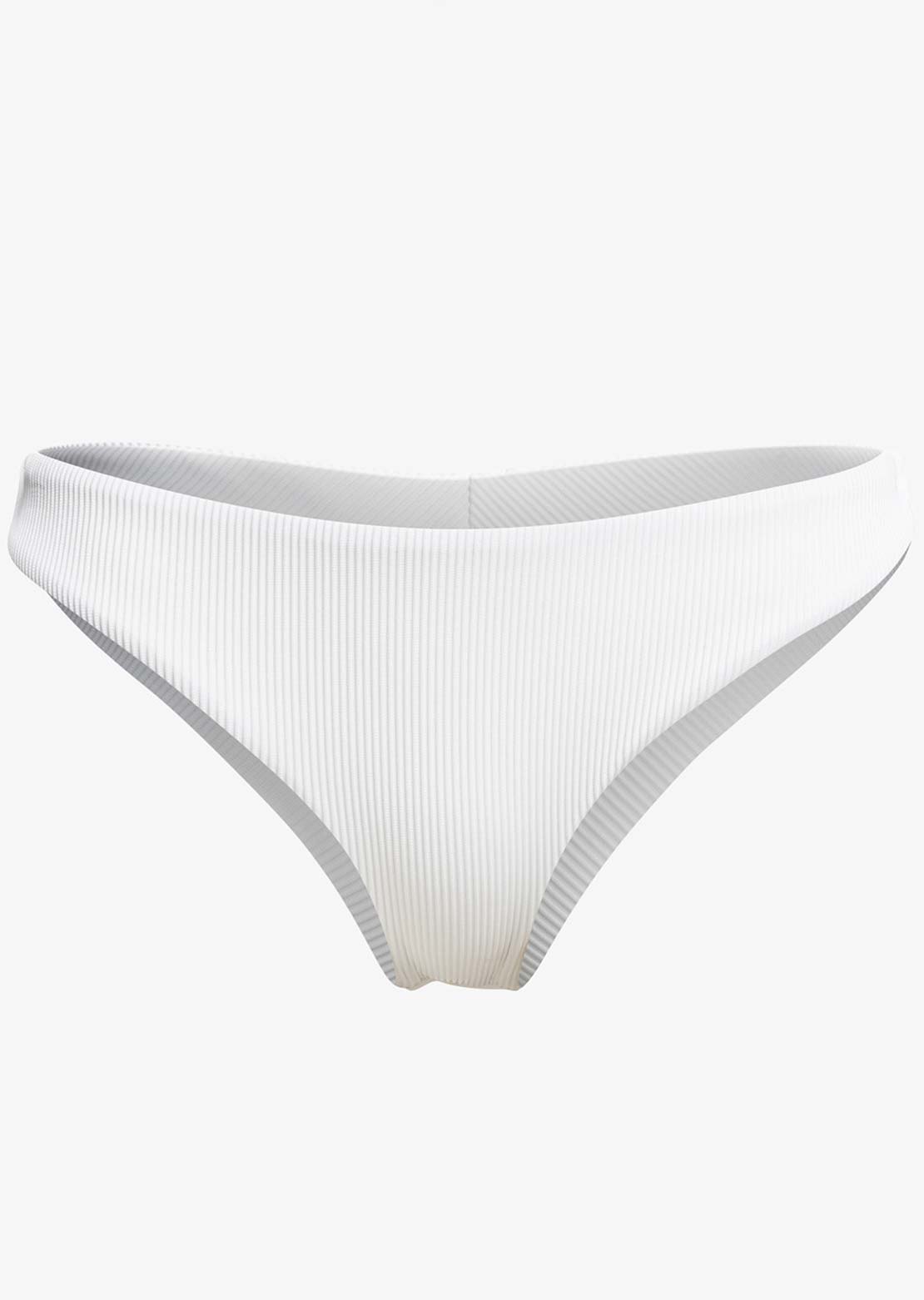 Roxy Women&#39;s Rib Love The Baja Bikini Bottom Bright White