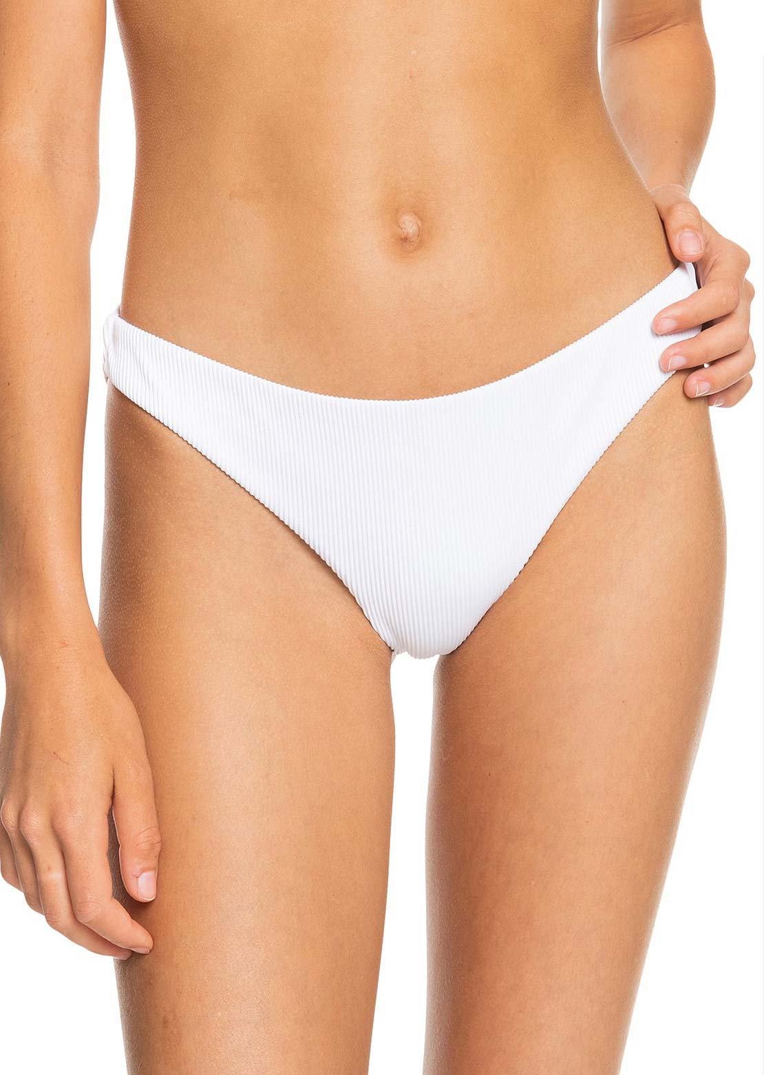 Roxy Women&#39;s Rib Love The Baja Bikini Bottom Bright White