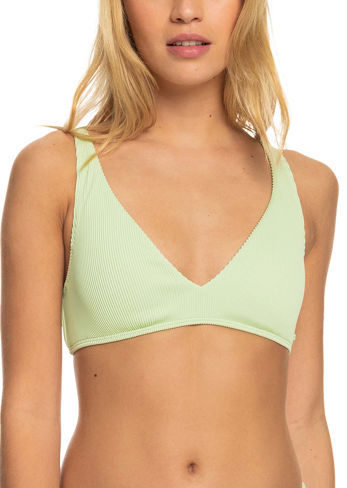 Roxy Women&#39;s Rib Love The Oceana V Triangle Bikini Top Seacrest