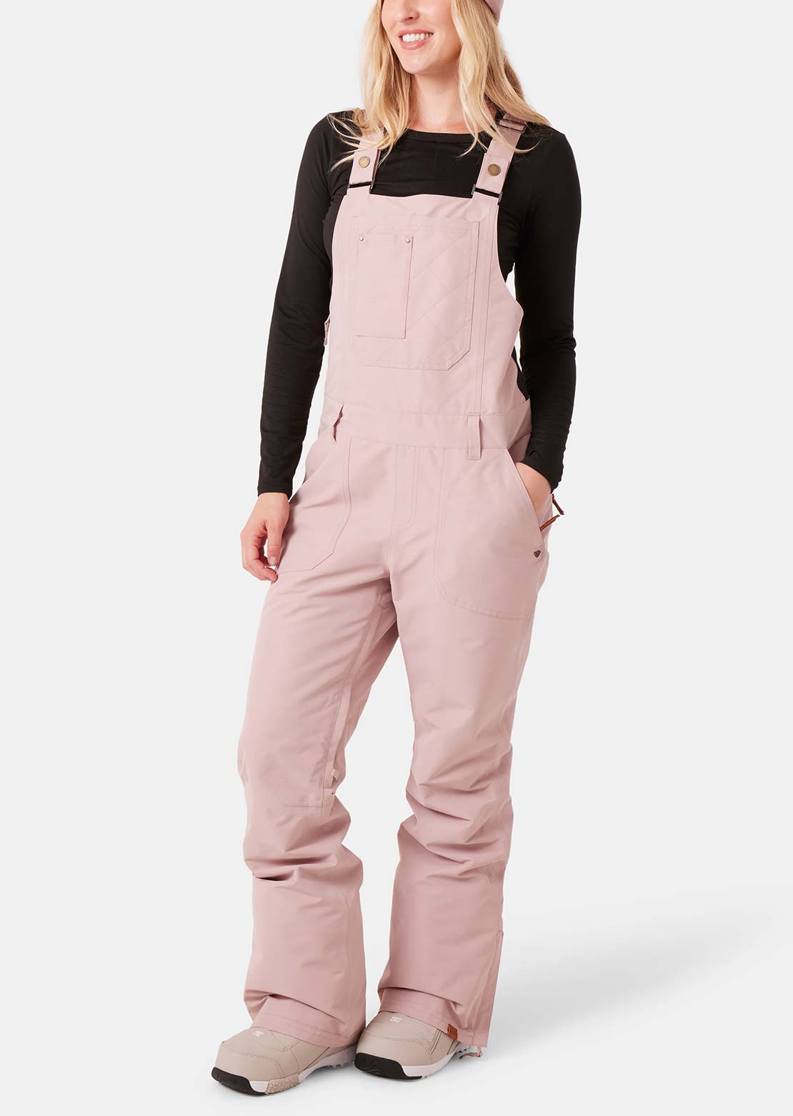 Roxy Women's Rideout Bib Pants Adobe Rose