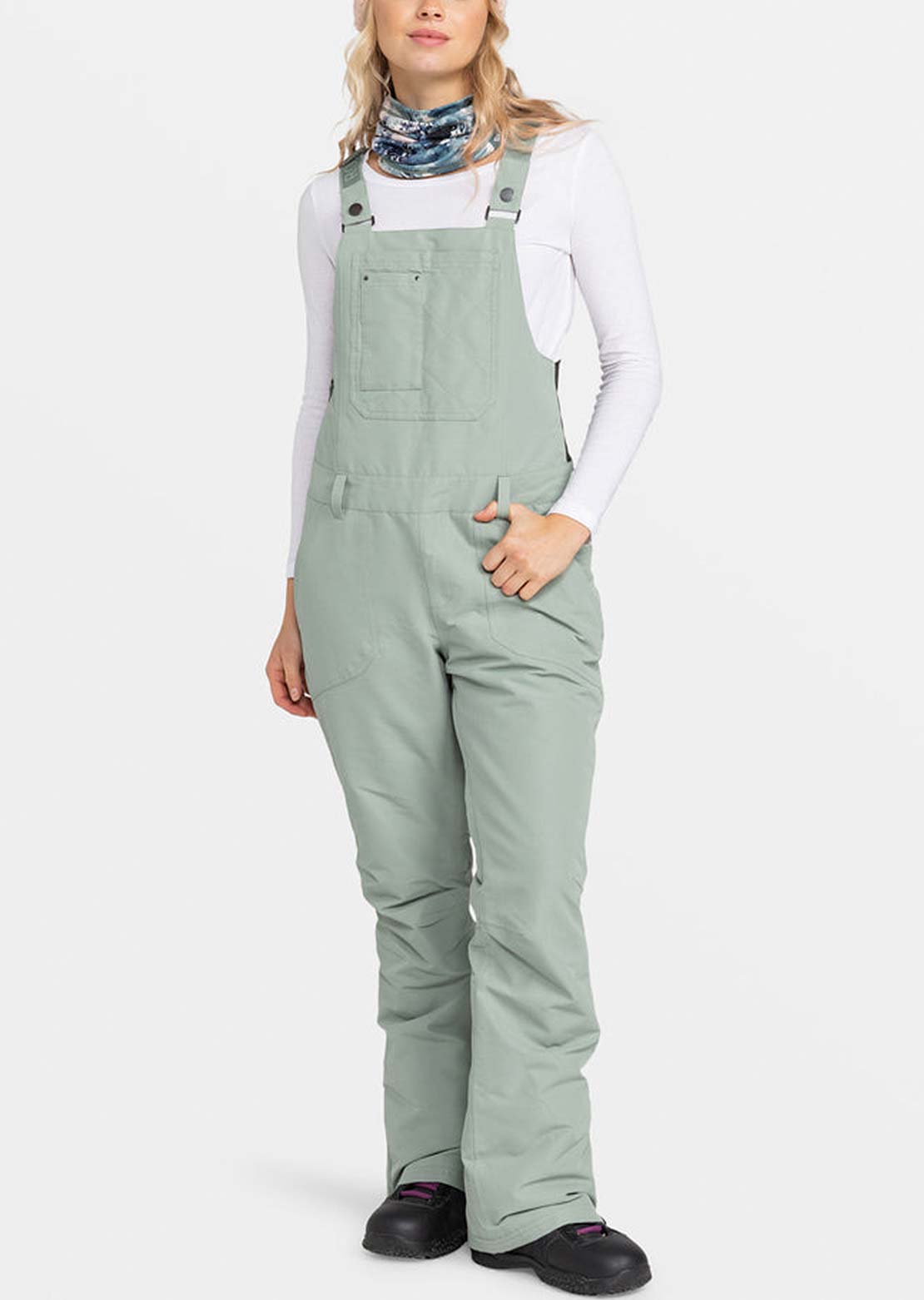 Roxy Women&#39;s Rideout Bib Pants Lily Pad
