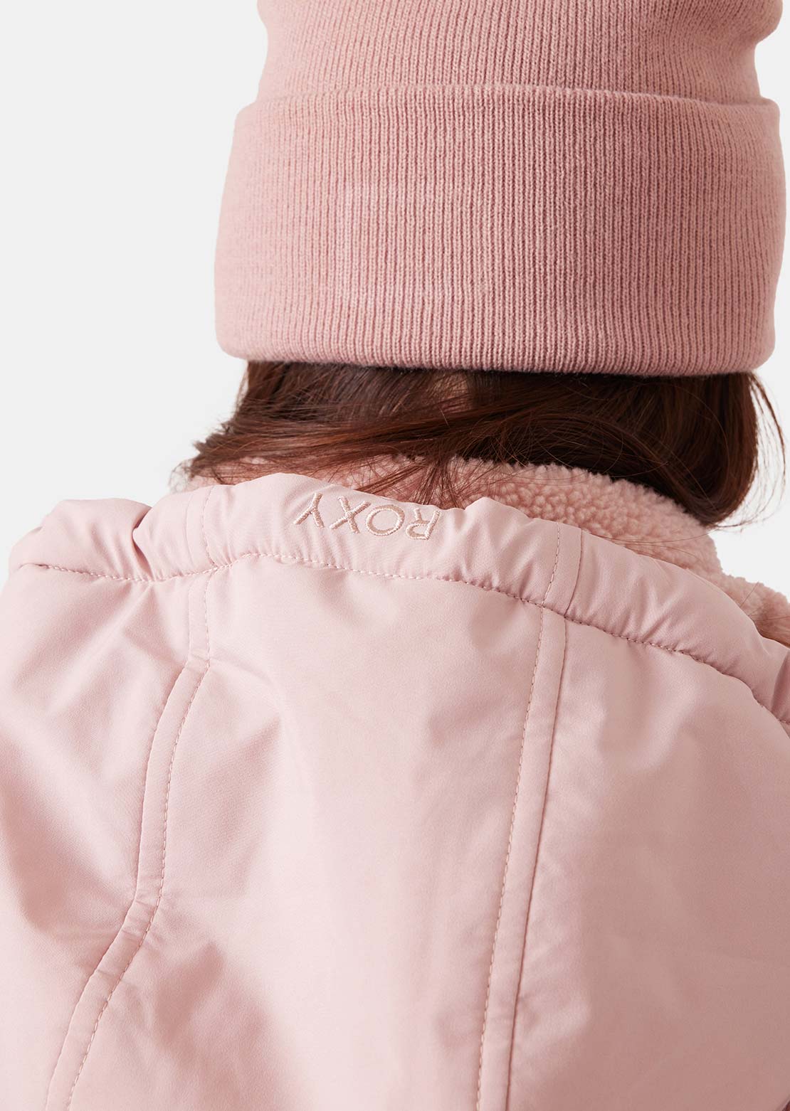 Roxy Women's Rita Half Zip Sherpa Anorak Jacket Adobe Rose