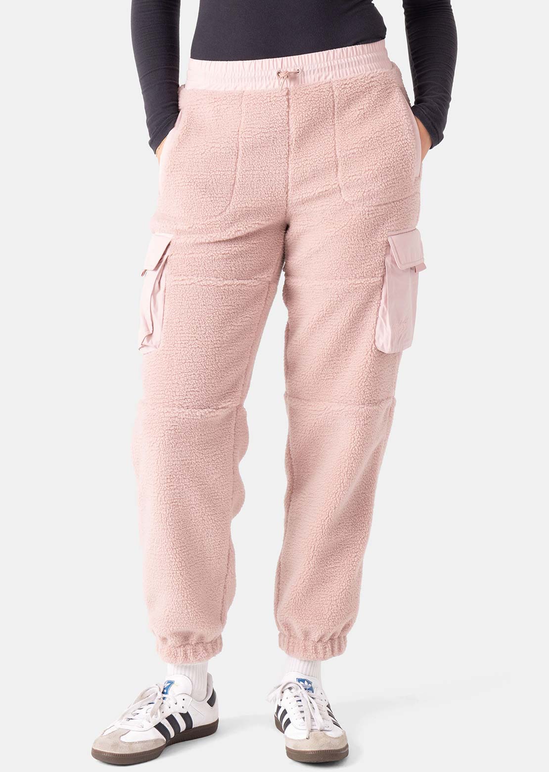 Roxy Women's Rita Sherpa Jogger Pants Adobe Rose