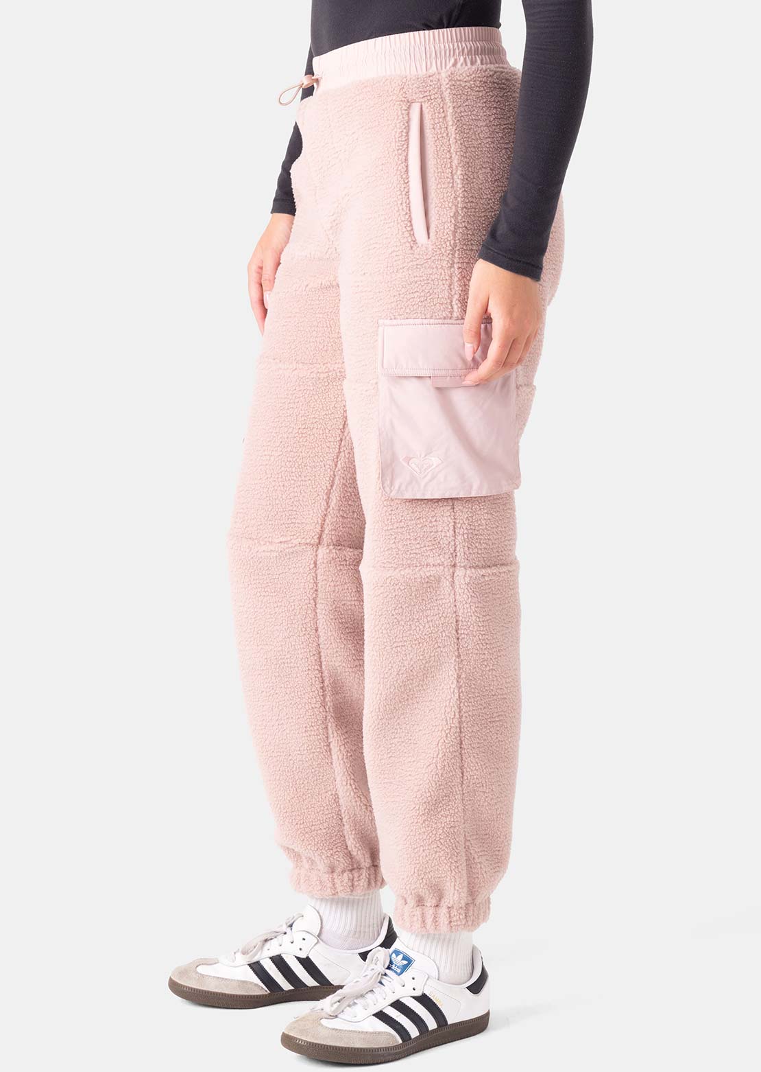 Roxy Women's Rita Sherpa Jogger Pants Adobe Rose
