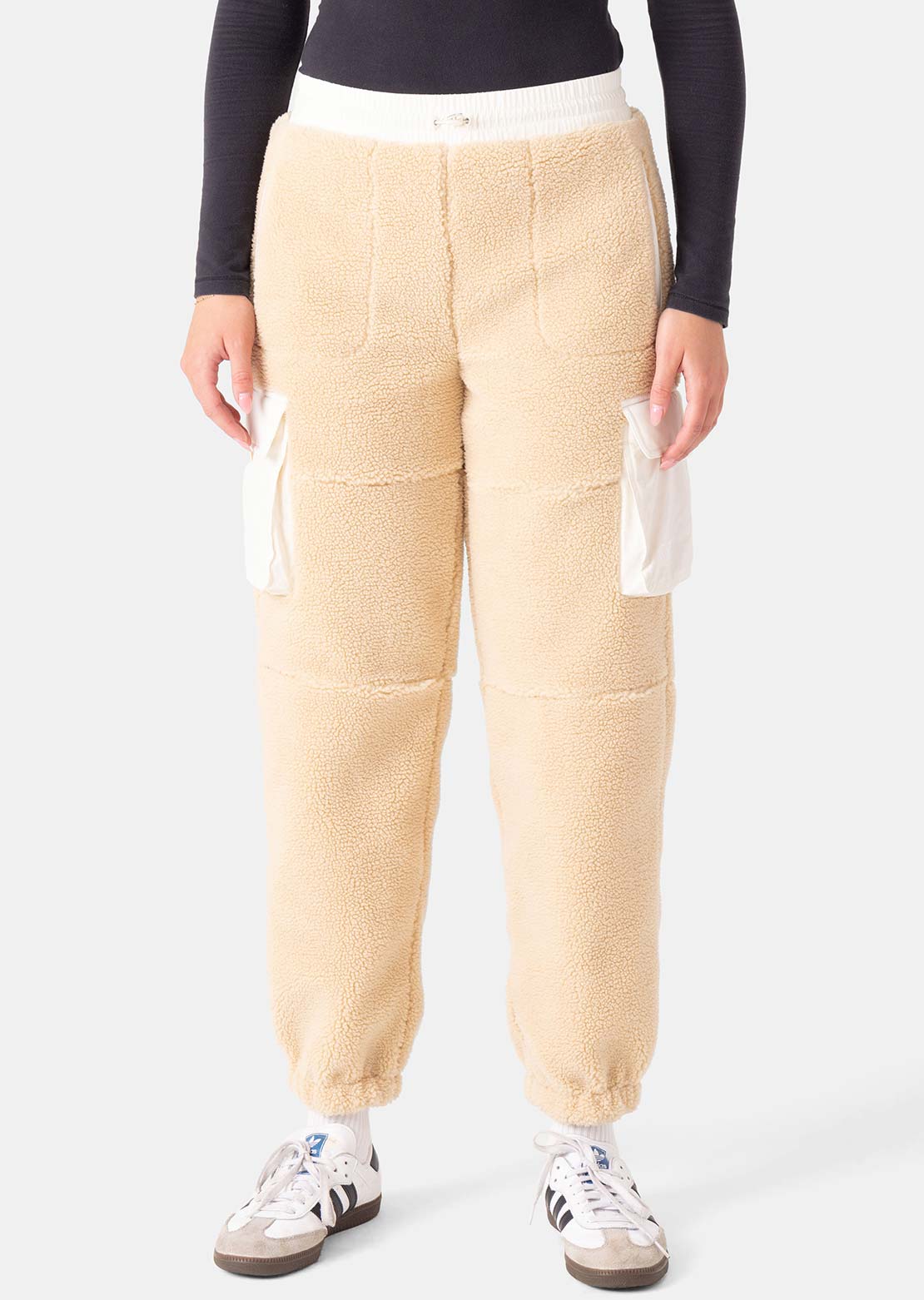 Roxy Women's Rita Sherpa Jogger Pants Desert