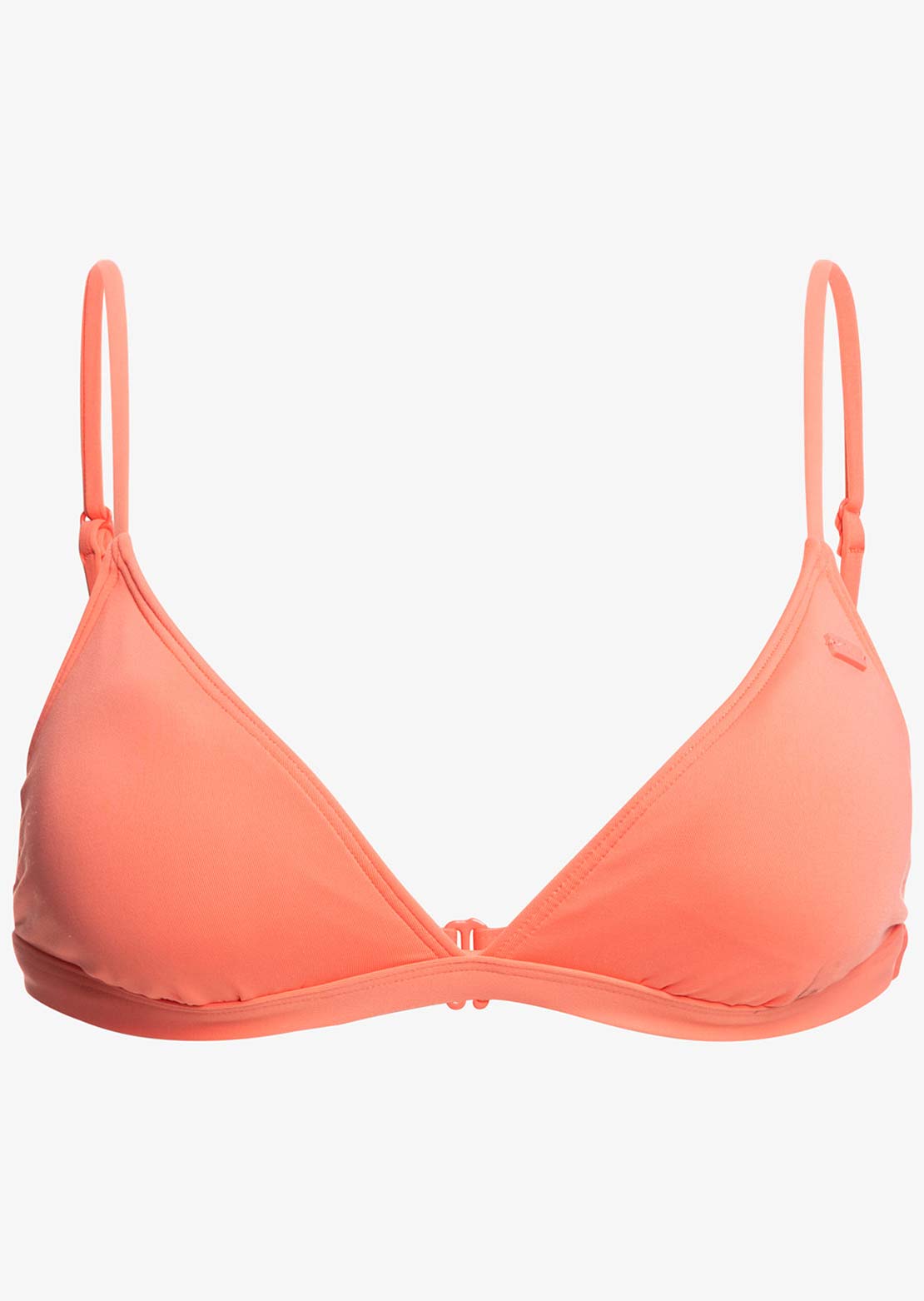 Roxy Women&#39;s SD Beach Classics Fixed Triangle Bikini Top Fusion Coral