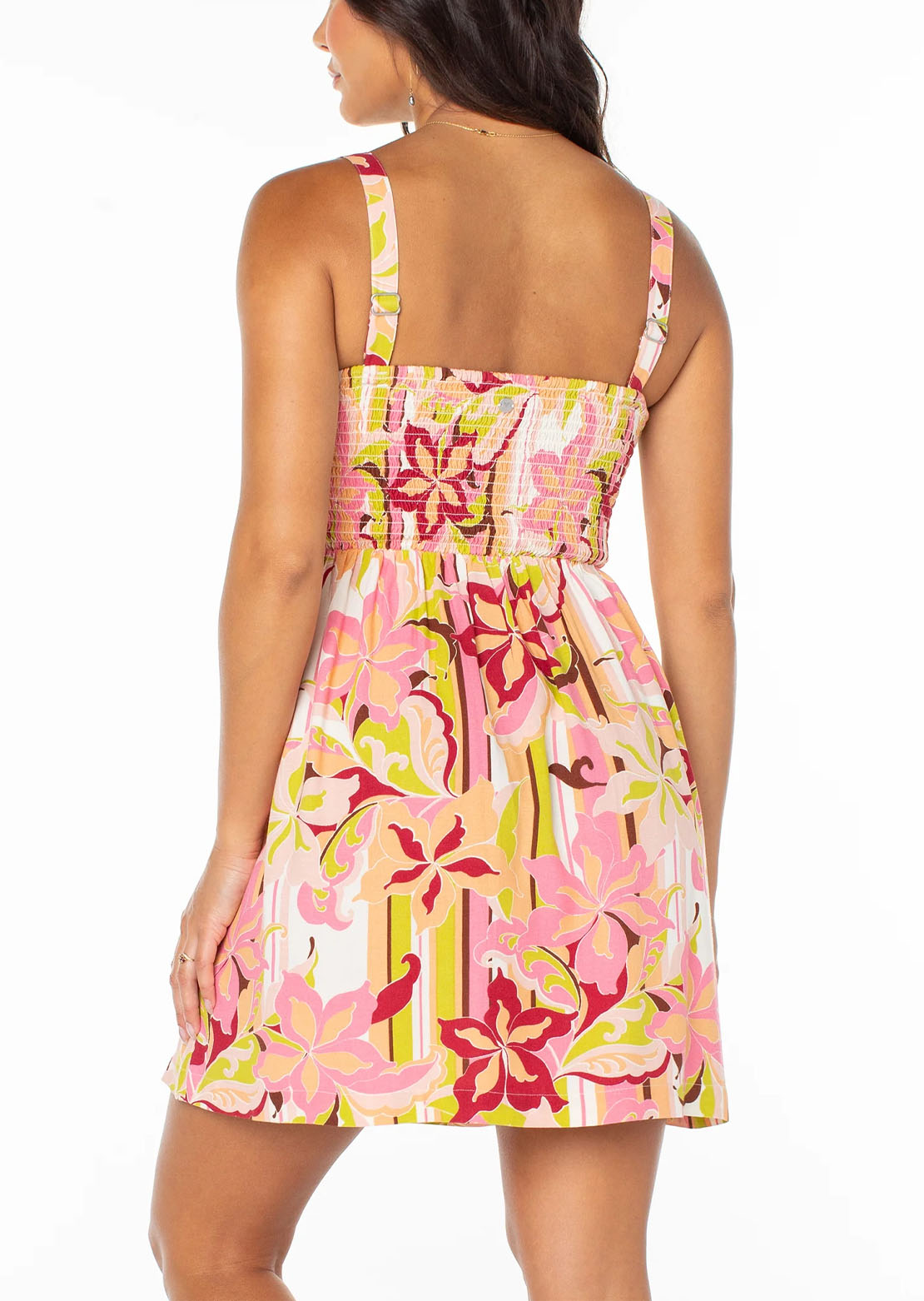 Roxy Women's Spring Fling Mini Dress Strawberry Pink Bohemian