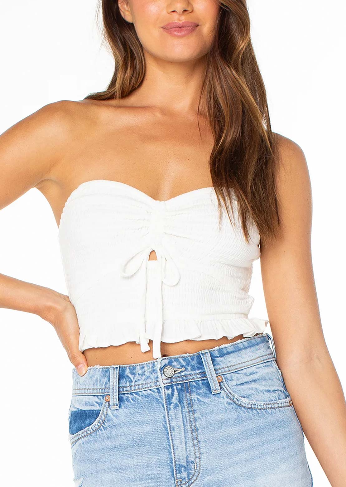Roxy Women's Spring Fling Top Cloud Dancer Solid