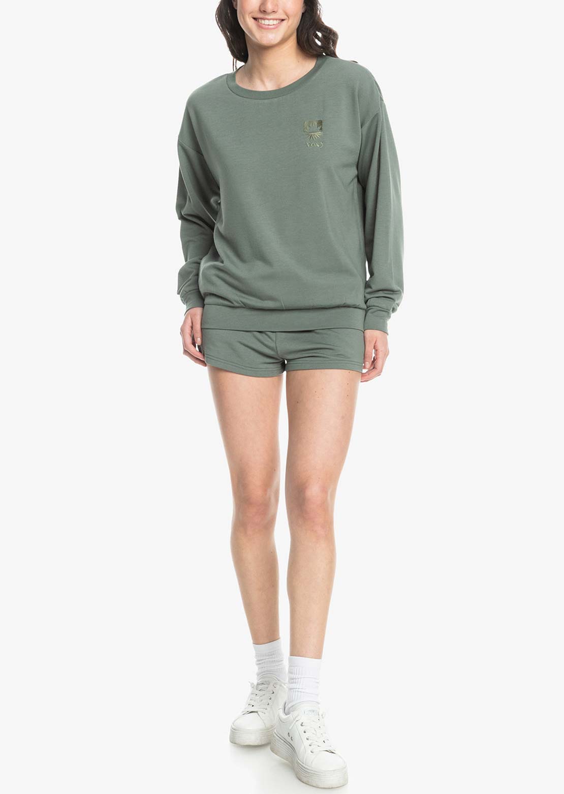 Roxy Women&#39;s Surfing By Moonlight 2 Sweater Agave Green