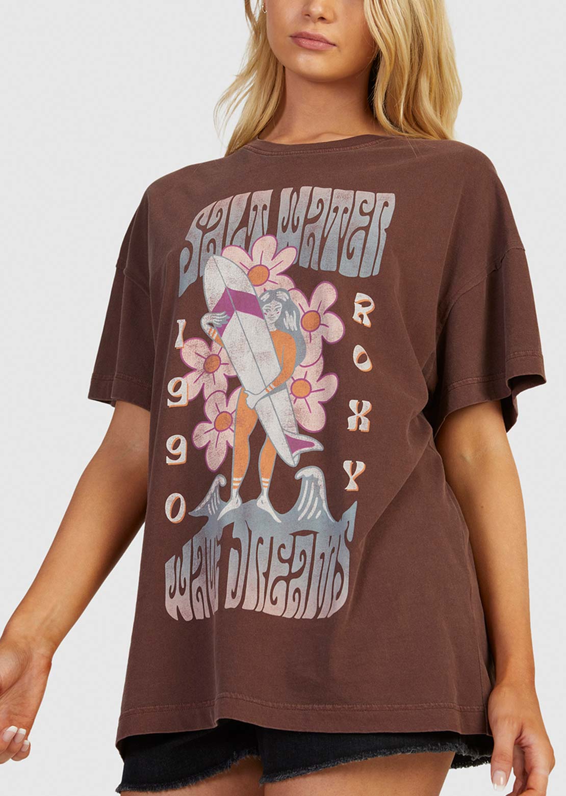Roxy Women&#39;s Sweet Janis T-Shirt Chocolate