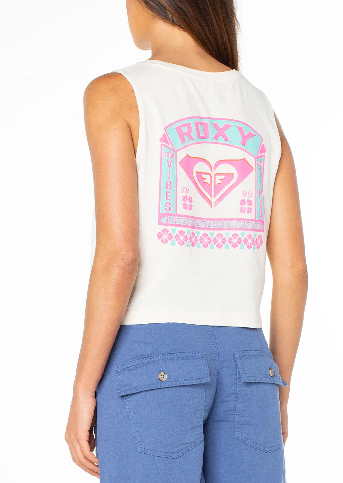 Roxy Women's Wildflower Tank Top Cloud Dancer Rickshaw