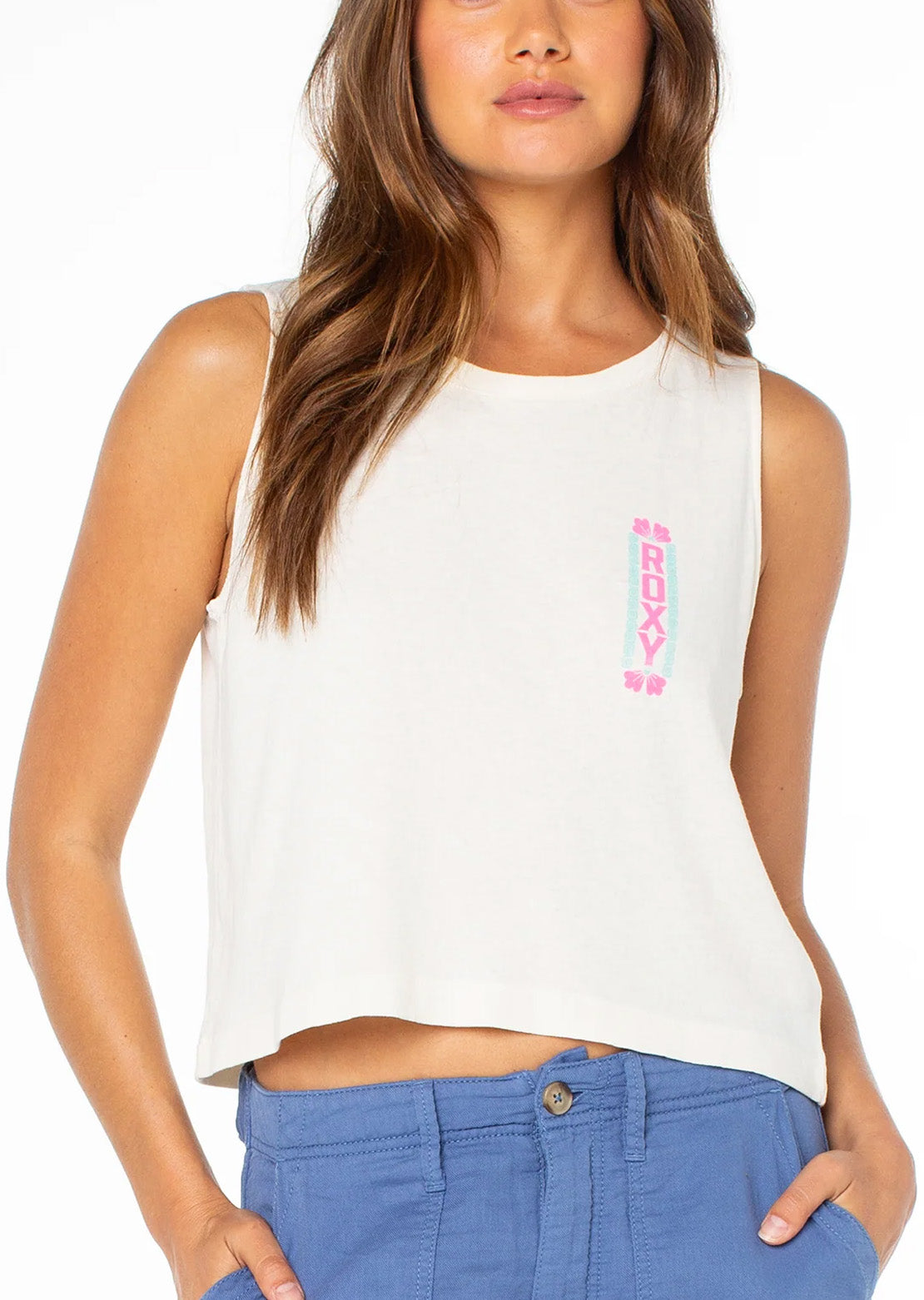 Roxy Women's Wildflower Tank Top Cloud Dancer Rickshaw
