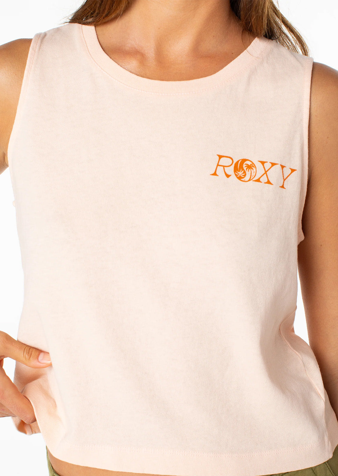 Roxy Women's Wildflower Tank Top Tropical Peach Yin Yang Palm